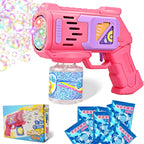 Kids Bubble Gun with 1 Bottles Bubble Refill and 2 packet Solution