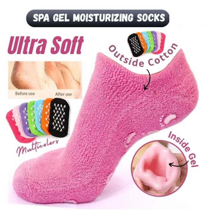 Premium Moisturizing Gel Sock | Ultra-Soft Spa Socks for Repairing Dry Cracked Feet and Heels