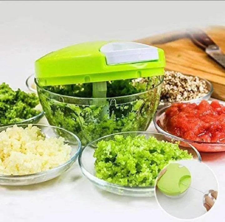 Speedy Pull Food Chopper – Manual Vegetable & Garlic Cutter