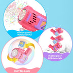 Kids Bubble Gun with 1 Bottles Bubble Refill and 2 packet Solution