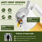 2-in-1 Oil Spray & Pour Bottle – Ergonomic Handle for BBQ, Air Fryer, Oven & Camping