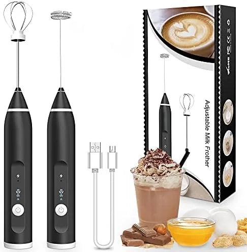 2 In 1 Rechargeable Electric Coffee and Egg Beater and Mixer Milk Frother