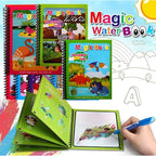 Magic Water Drawing Books for Kids | Set of 2 Books with 2 Pens | Reusable Mess-Free Water Coloring