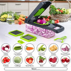16-in-1 Multifunctional Vegetable Chopper & Slicer – Onion, Fruit & Food Dicer