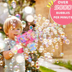 Kids Bubble Gun with 1 Bottles Bubble Refill and 2 packet Solution