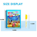 Magic Water Drawing Books for Kids | Set of 2 Books with 2 Pens | Reusable Mess-Free Water Coloring