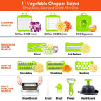 16-in-1 Multifunctional Vegetable Chopper & Slicer – Onion, Fruit & Food Dicer