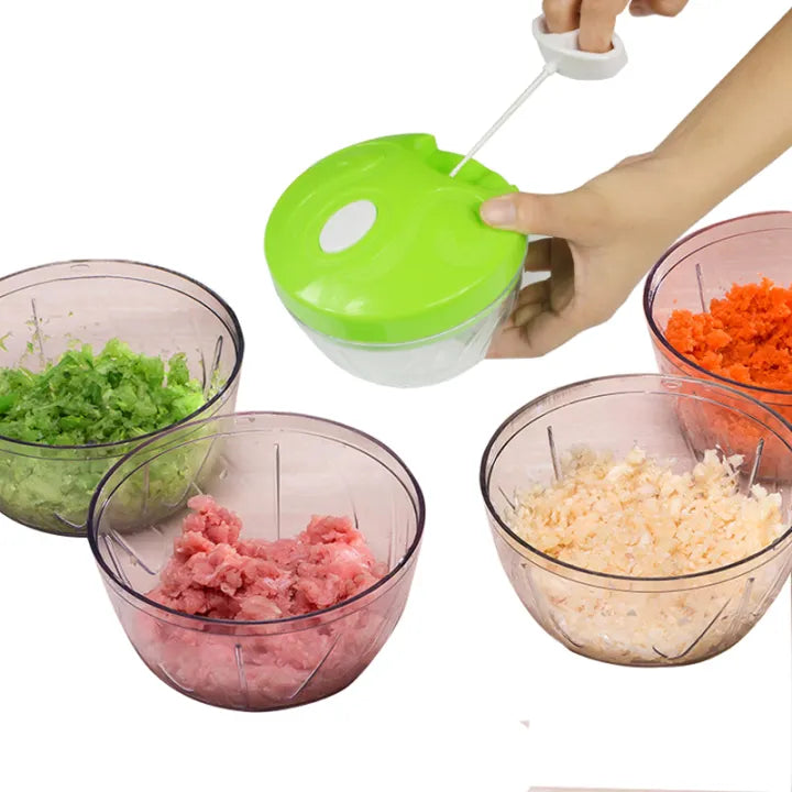 Speedy Pull Food Chopper – Manual Vegetable & Garlic Cutter