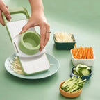 Stainless steel 5 in 1 vegetable cutter - Vegetable slicer Salad handheld chopper changeable blades kitchen tool - Kitchen accessories gadget multi-functional onion potato cutter
