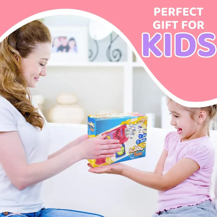 Kids Bubble Gun with 1 Bottles Bubble Refill and 2 packet Solution