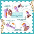Mini Kids Projector Torch – 3 Slides, 24 Patterns | Educational Night Light & Bedtime Story Toy for Toddlers