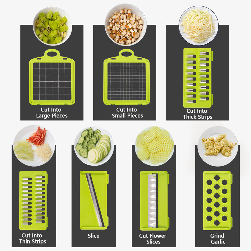 16-in-1 Multifunctional Vegetable Chopper & Slicer – Onion, Fruit & Food Dicer