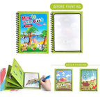 Magic Water Drawing Books for Kids | Set of 2 Books with 2 Pens | Reusable Mess-Free Water Coloring