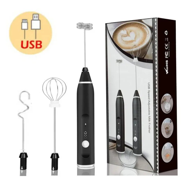 2 In 1 Rechargeable Electric Coffee and Egg Beater and Mixer Milk Frother