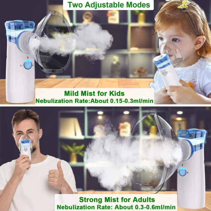 Portable Nebulizer Machine & Mask for Kids and Adults Mini Inhaler Nebulizer