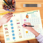 Two In One Kids Learning Combo Deal (Writing Magic Practice Books set + 8.5 Inches colorful LCD Writing Tablet)