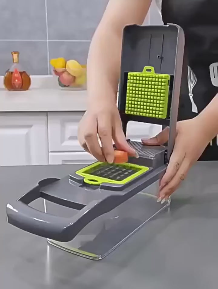 16-in-1 Multifunctional Vegetable Chopper & Slicer – Onion, Fruit & Food Dicer