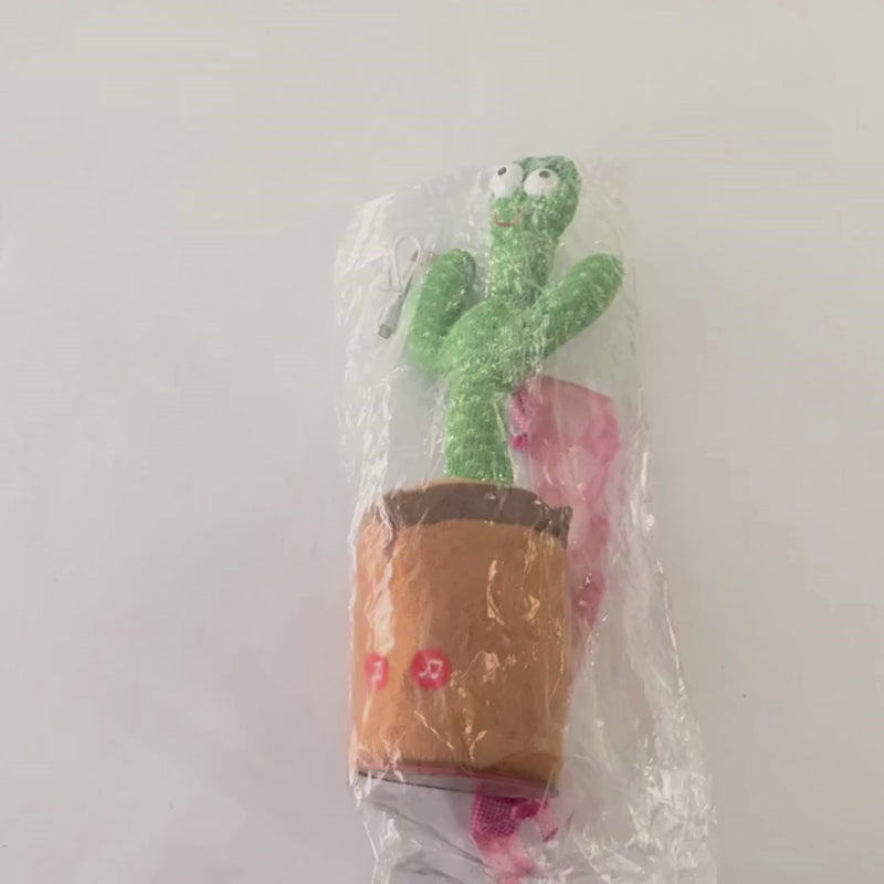 Rechargeable Dancing Cactus Toy with Hat | Interactive Singing, Talking & Dancing Plush for Kids