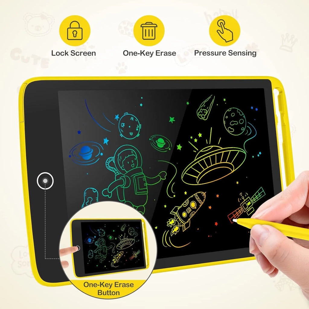 Two In One Kids Learning Combo Deal (Writing Magic Practice Books set + 8.5 Inches colorful LCD Writing Tablet)